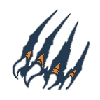 Vector claw paw golden tiger animal  wildlife forest logo